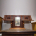 Wandboard mit Spiegel aus Holz, Antik